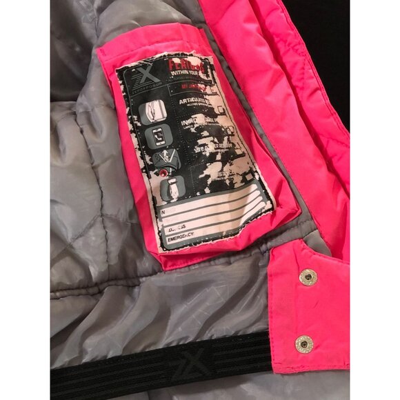 Winter Coat Girls 5  6 ZeroXposur Jacket Hood Gray Pink Zip Pockets - Picture 9 of 15